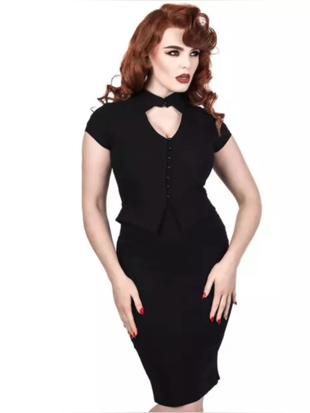 🕸️ NWT KILLSTAR- Vintage-Inspired Black Keyhole Parlour Dress